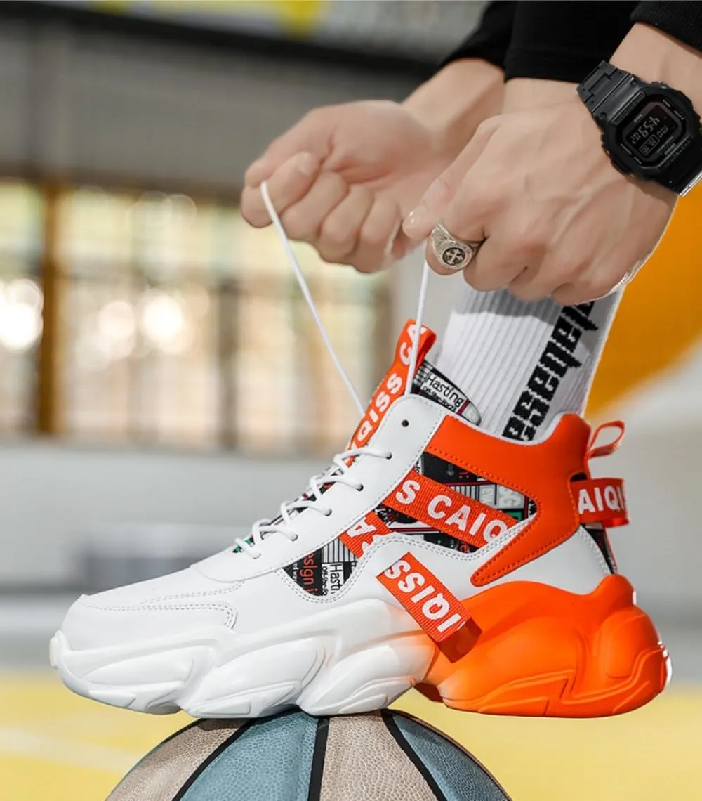 𝐌𝐞𝐧'𝐬 𝐖𝐚𝐥𝐤𝐢𝐧𝐠 𝐒𝐡𝐨𝐞𝐬 Chunky Sneakers Casual Trainers Fashion Workout Gym Tennis Shoes Trendy Youth Student Thick Sole for Men