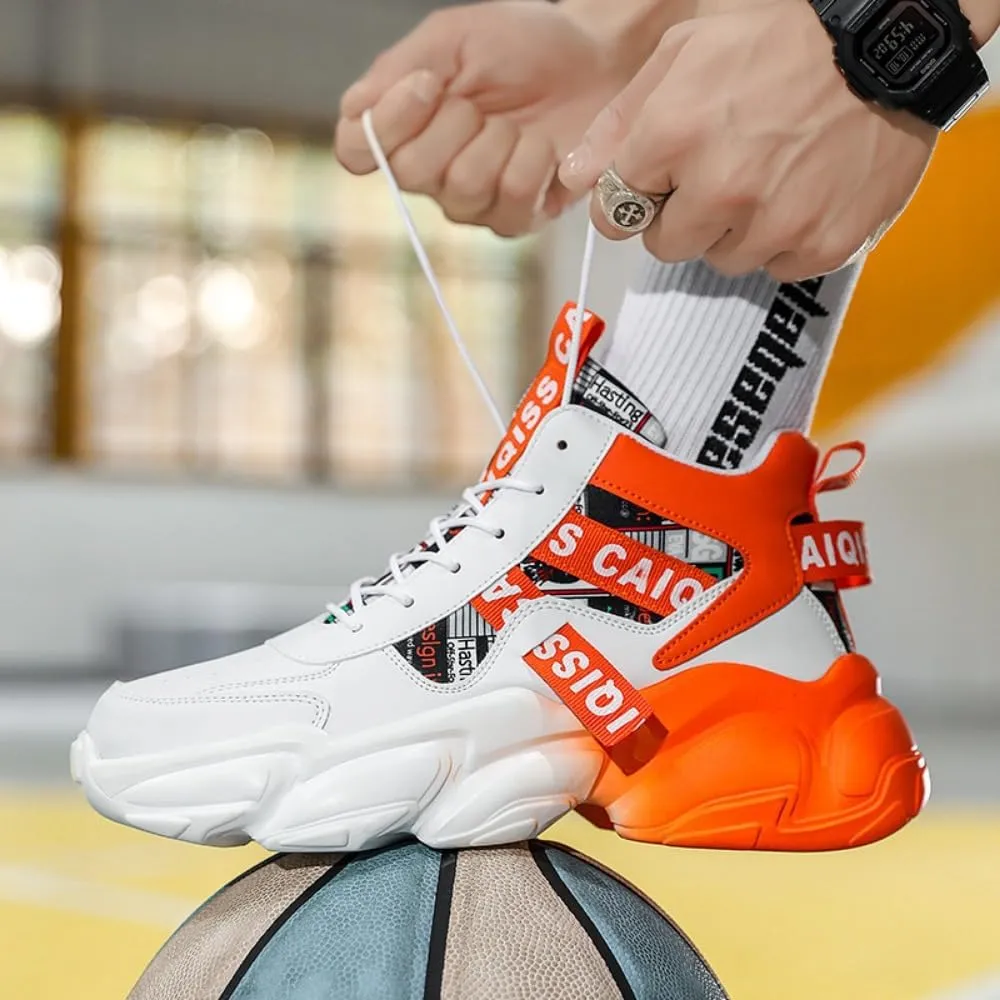 𝐌𝐞𝐧'𝐬 𝐖𝐚𝐥𝐤𝐢𝐧𝐠 𝐒𝐡𝐨𝐞𝐬 Chunky Sneakers Casual Trainers Fashion Workout Gym Tennis Shoes Trendy Youth Student Thick Sole for Men