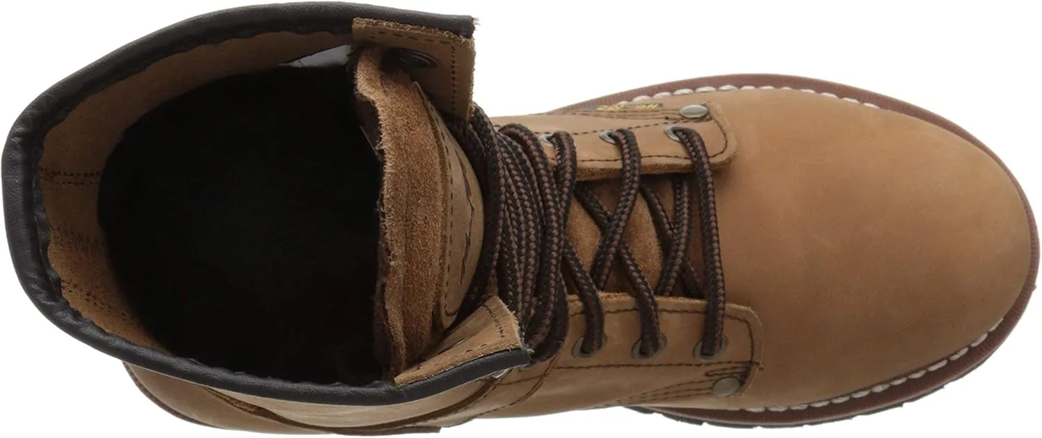 Ad Tec 9" Women Logger Boots Crazy Horse Leather, Plain Soft Safety Toe with Oil Resistant Lug Sole