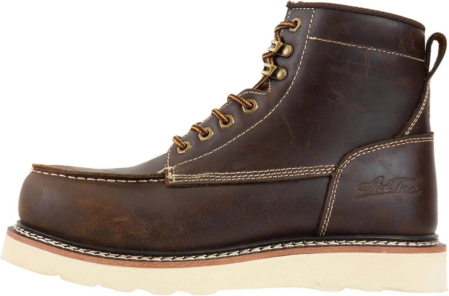 Adtec Rancho Men's 6 In Moc Toe Oil and Slip Resistant EH Rated Composite Toe Safety Industrial Work Boot