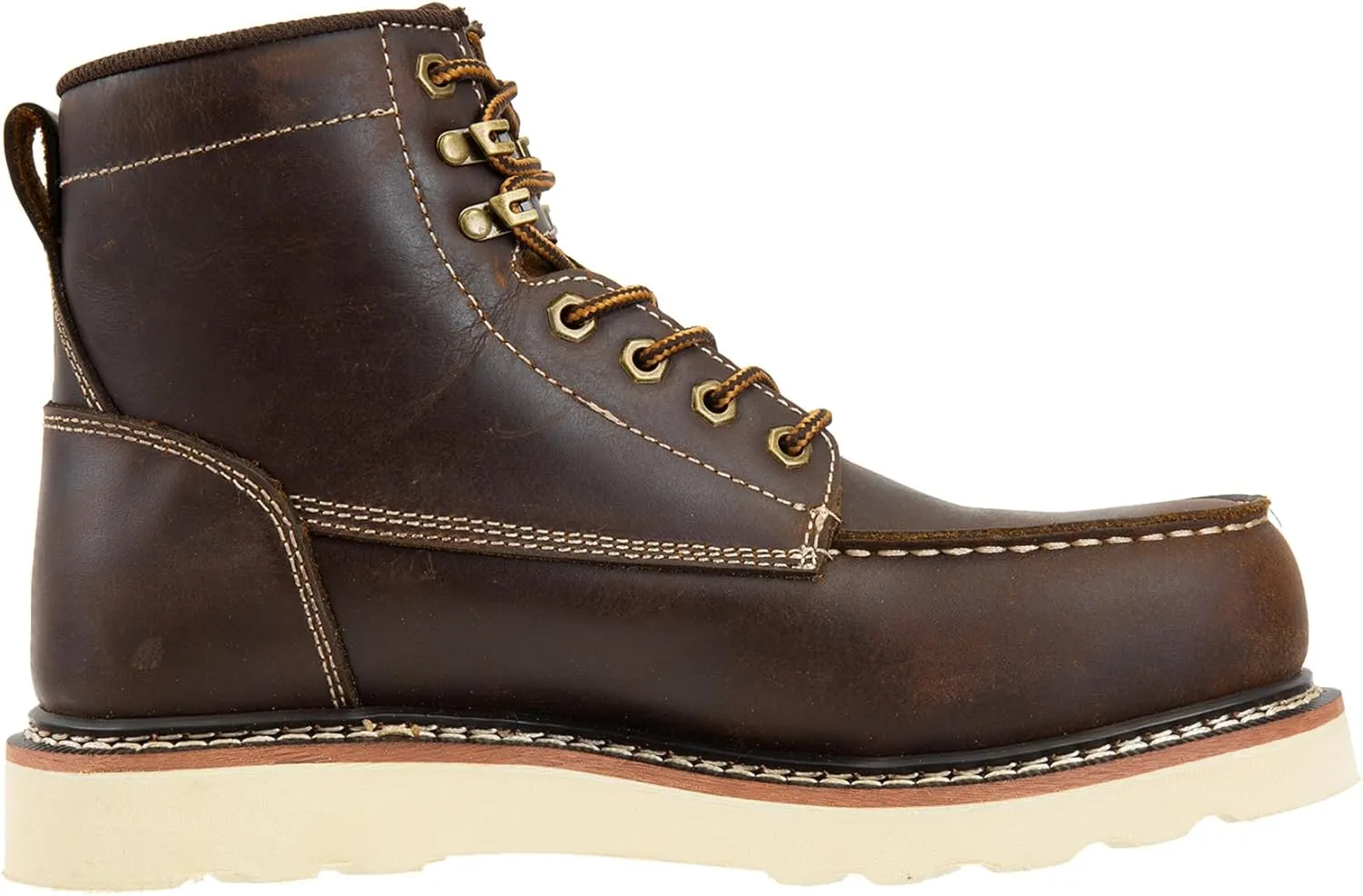 Adtec Rancho Men's 6 In Moc Toe Oil and Slip Resistant EH Rated Composite Toe Safety Industrial Work Boot