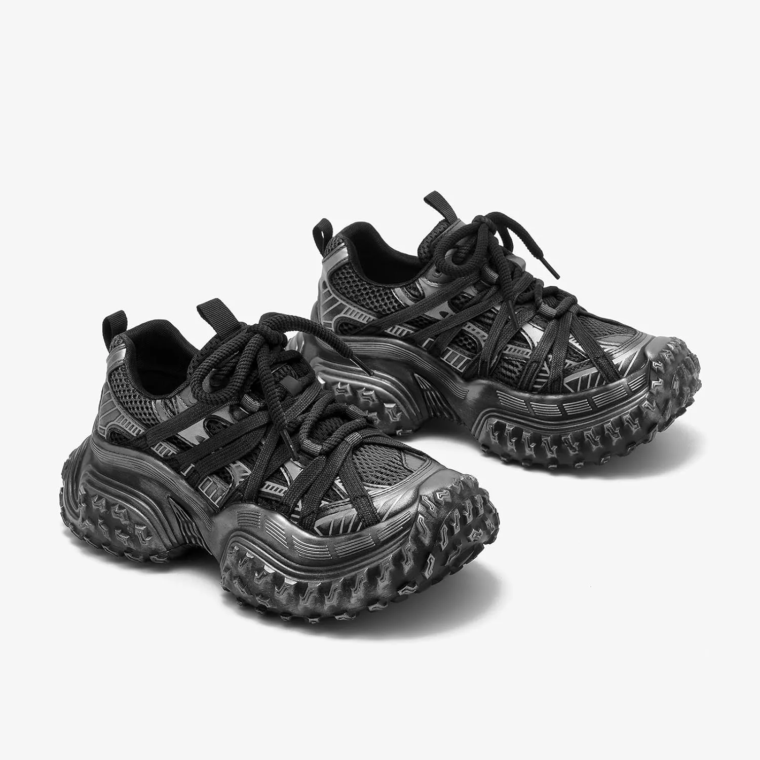 BEAU TODAY Chunky Sneakers for Women，Womens Fashion Sneakers, Genuine Leather Sneakers for Women, Lace Up Comfortable Casual Walking Dad Shoes