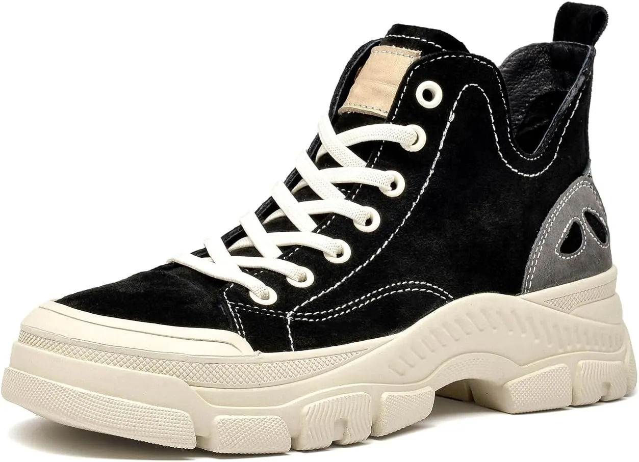 BEAU TODAY Fashion Sneakers Women,Leather Casual Lace Up Retro OG Sneakers,Comfortable Tennis Runnig Trainer Shoes Silver US 5