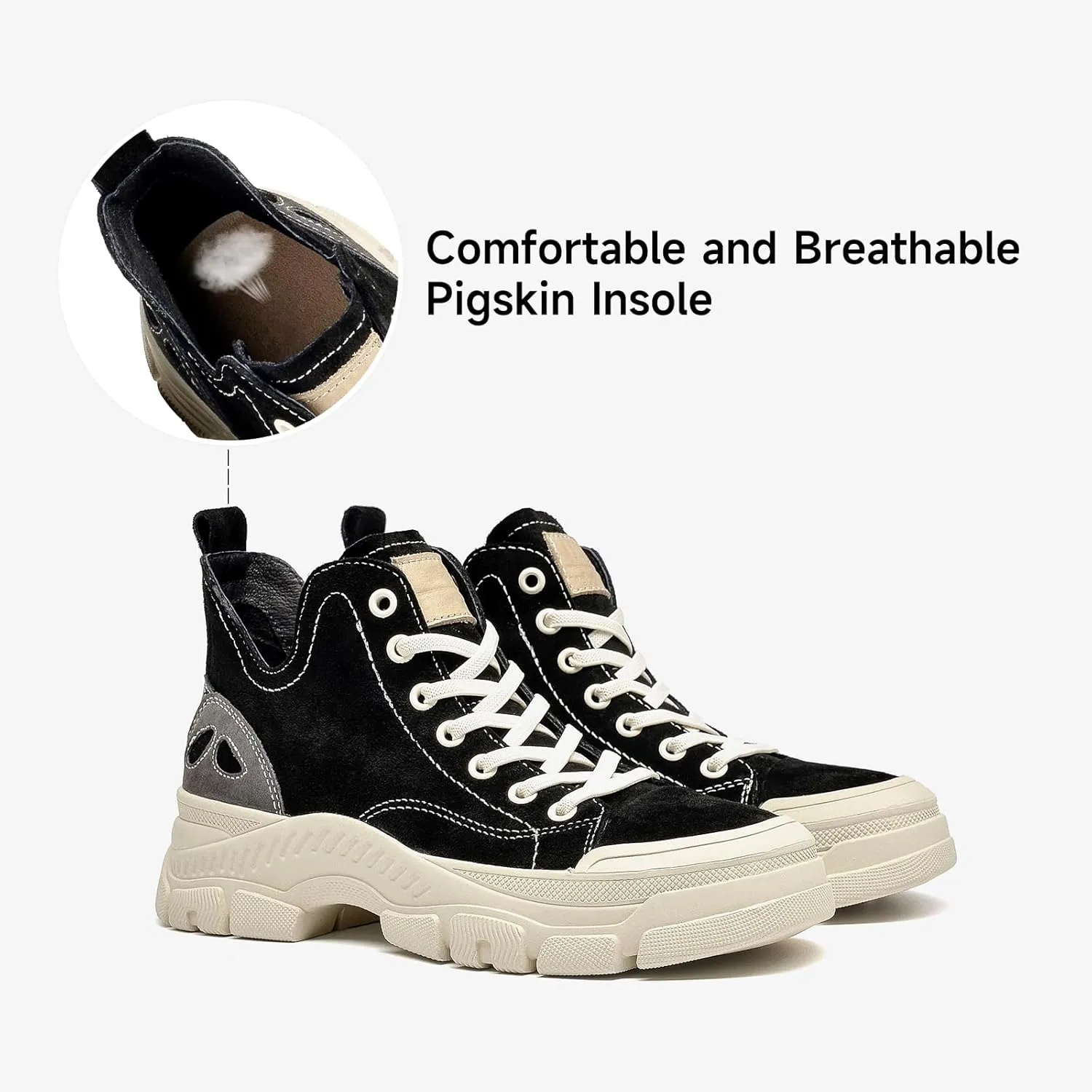 BEAU TODAY Fashion Sneakers Women,Leather Casual Lace Up Retro OG Sneakers,Comfortable Tennis Runnig Trainer Shoes Silver US 5