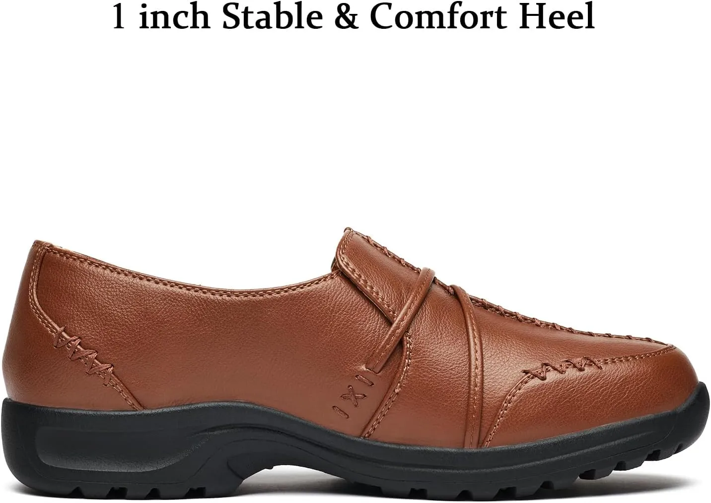 BGSTGUDS Women's Wide Loafers Shoes Wide Toe Box Dress Shoes Trendy Slip on Casual Penny Loafers