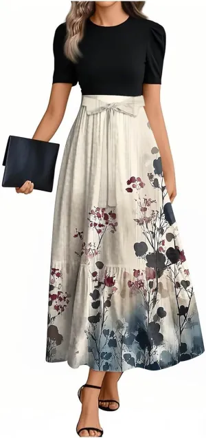 Boho Maxi Dresses for Women 2025, High Waisted Casual Trendy Summer Dresses Beach Vacation Womens Sundresses