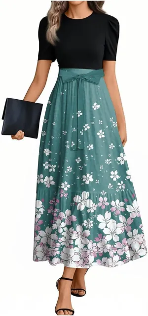 Boho Maxi Dresses for Women 2025, High Waisted Casual Trendy Summer Dresses Beach Vacation Womens Sundresses