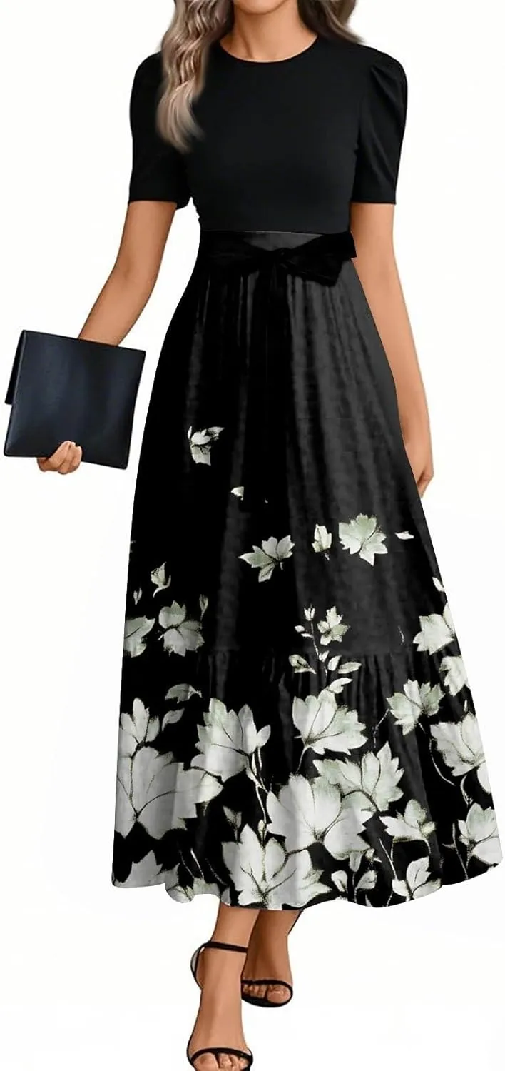 Boho Maxi Dresses for Women 2025, High Waisted Casual Trendy Summer Dresses Beach Vacation Womens Sundresses