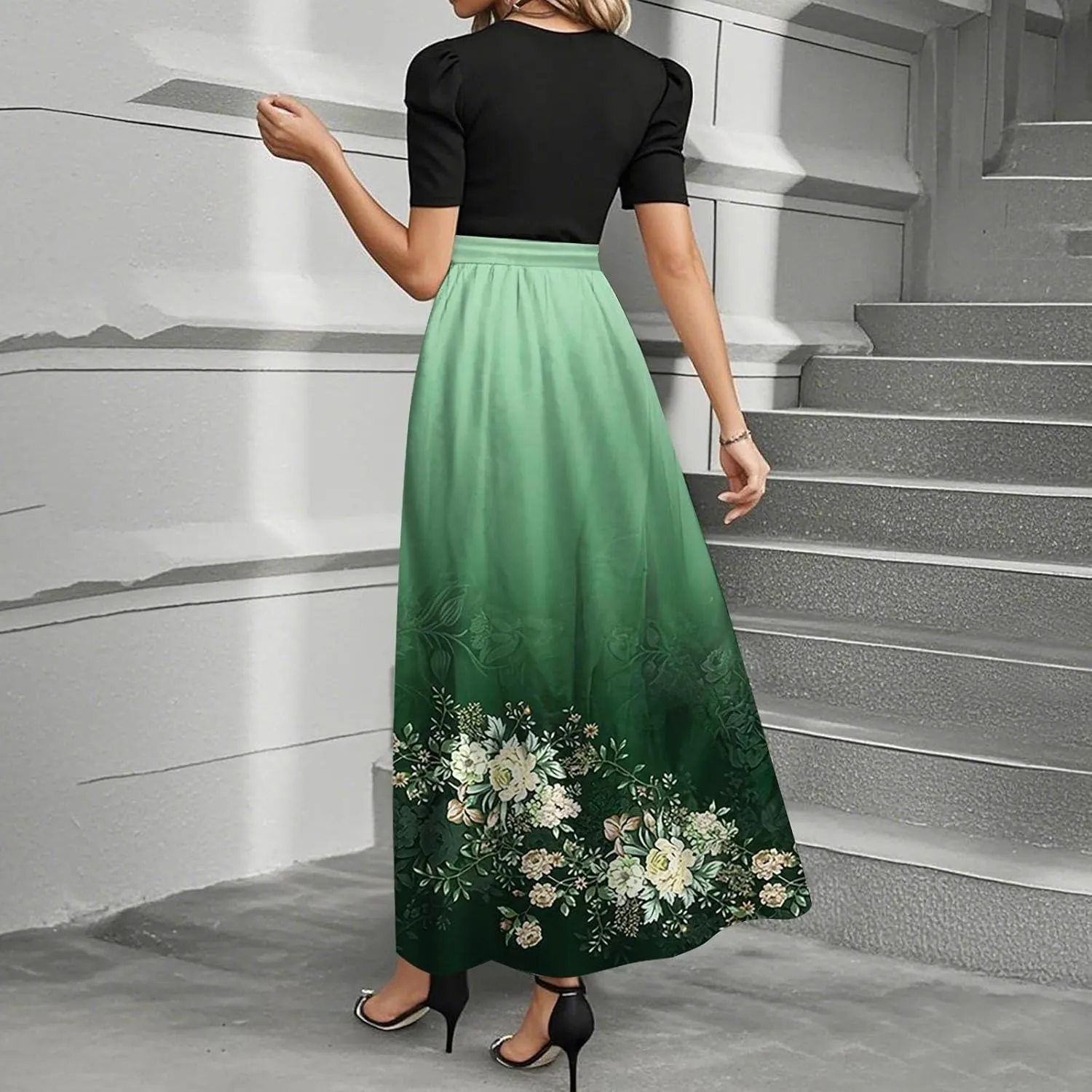 Bow Detail Maxi Dresses for Women 2025, High Waisted Spring Elegant Trendy Casual Beach Womens Sundresses