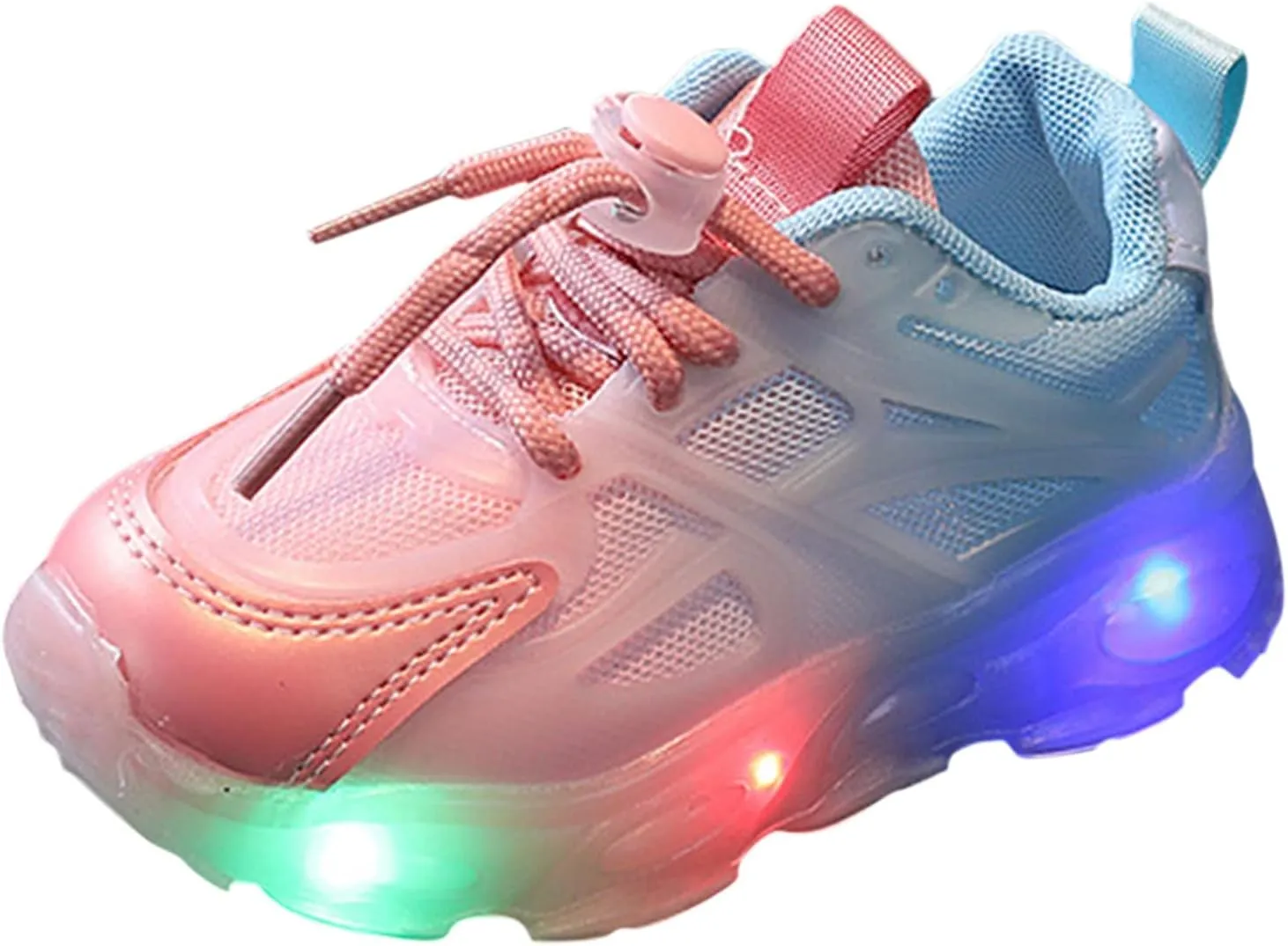Boys Girls Light Up Flash Lightweight Shoes Toddler Infant Children Workout Platform Chunky Sports Chunky Heel Sneakers