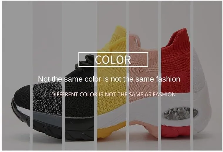 Breathable Chunky Sneakers for Women - Lace Up Air Cushion Shoes for Casual and Hiking