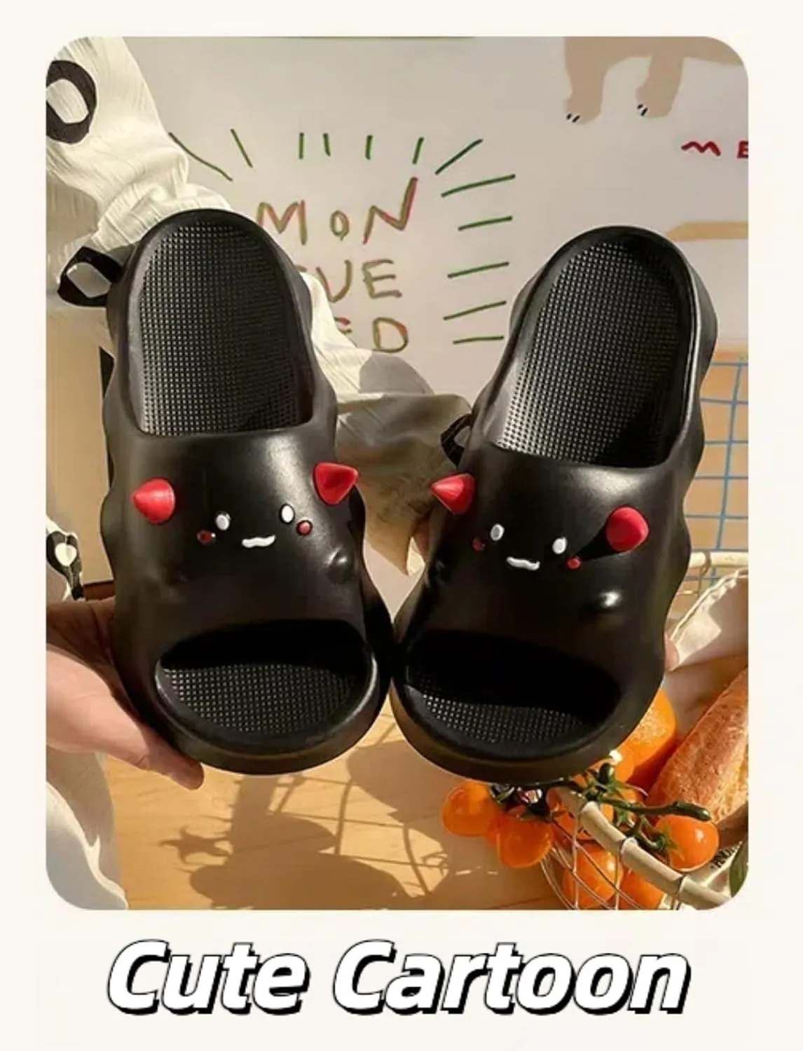 Cartoon Slippers Soft Sole Bathroom Indoor Outdoor Cute Animal Slides Kawaii Preppy Style for Women Girl Men