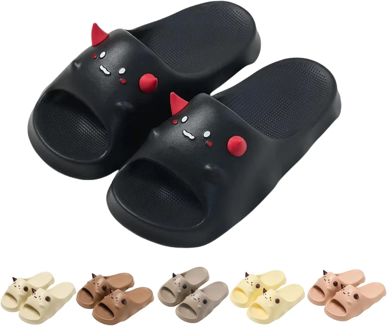 Cartoon Slippers Soft Sole Bathroom Indoor Outdoor Cute Animal Slides Kawaii Preppy Style for Women Girl Men