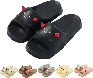 Cartoon Slippers Soft Sole Bathroom Indoor Outdoor Cute Animal Slides Kawaii Preppy Style for Women Girl Men