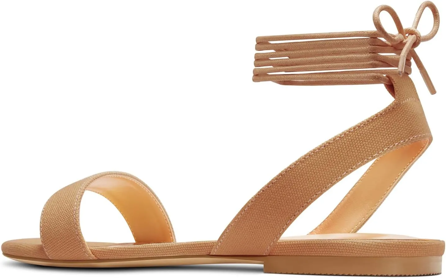 Castamere Womens Low Heel Open Toe Ankle Strap Lace-up Flats Shoes Sandals Casual Basic Classic Denim Summer 0.4 Inches Heels