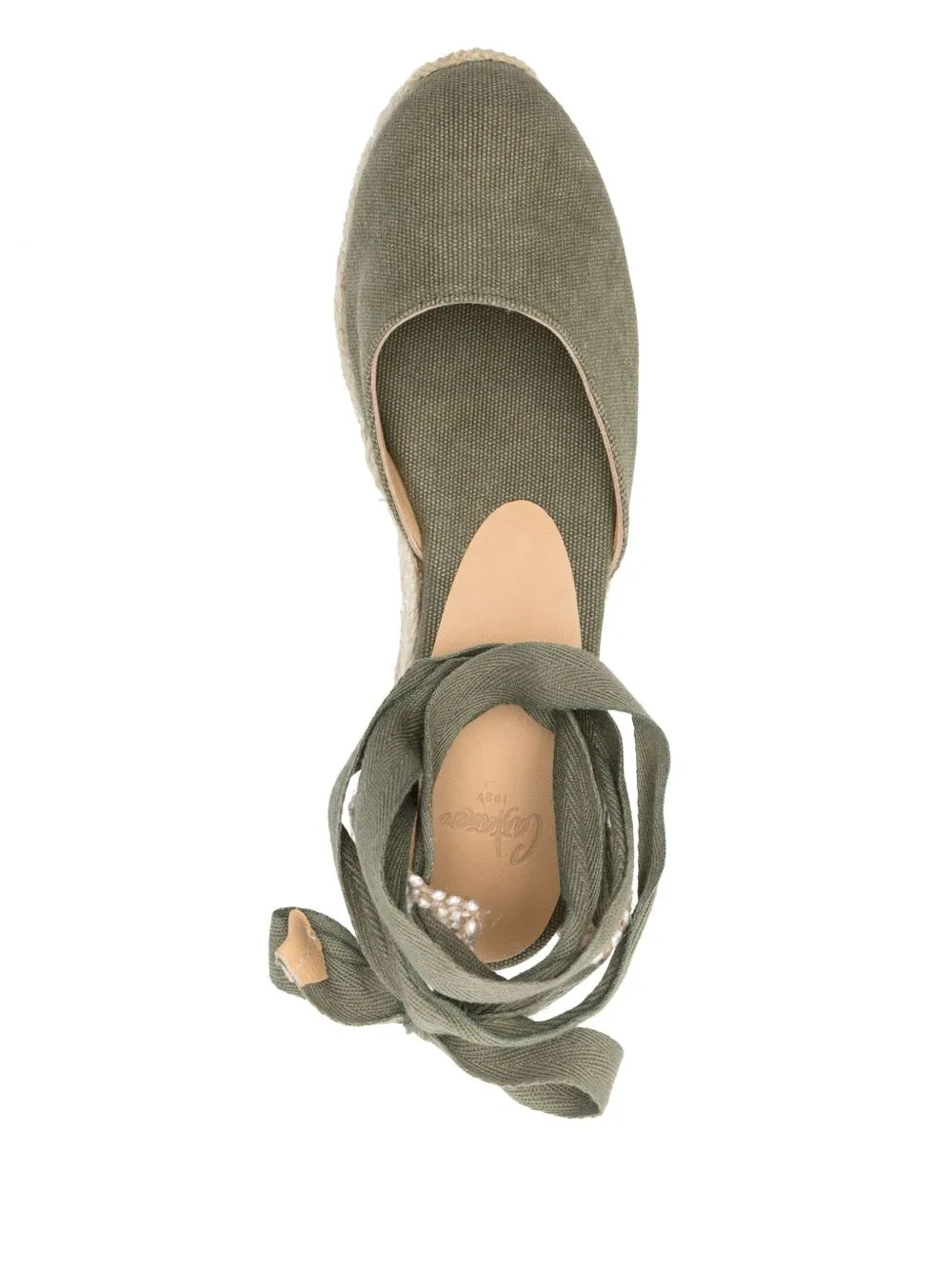 Castaner Green Espadrilles: Flat Women's Shoes