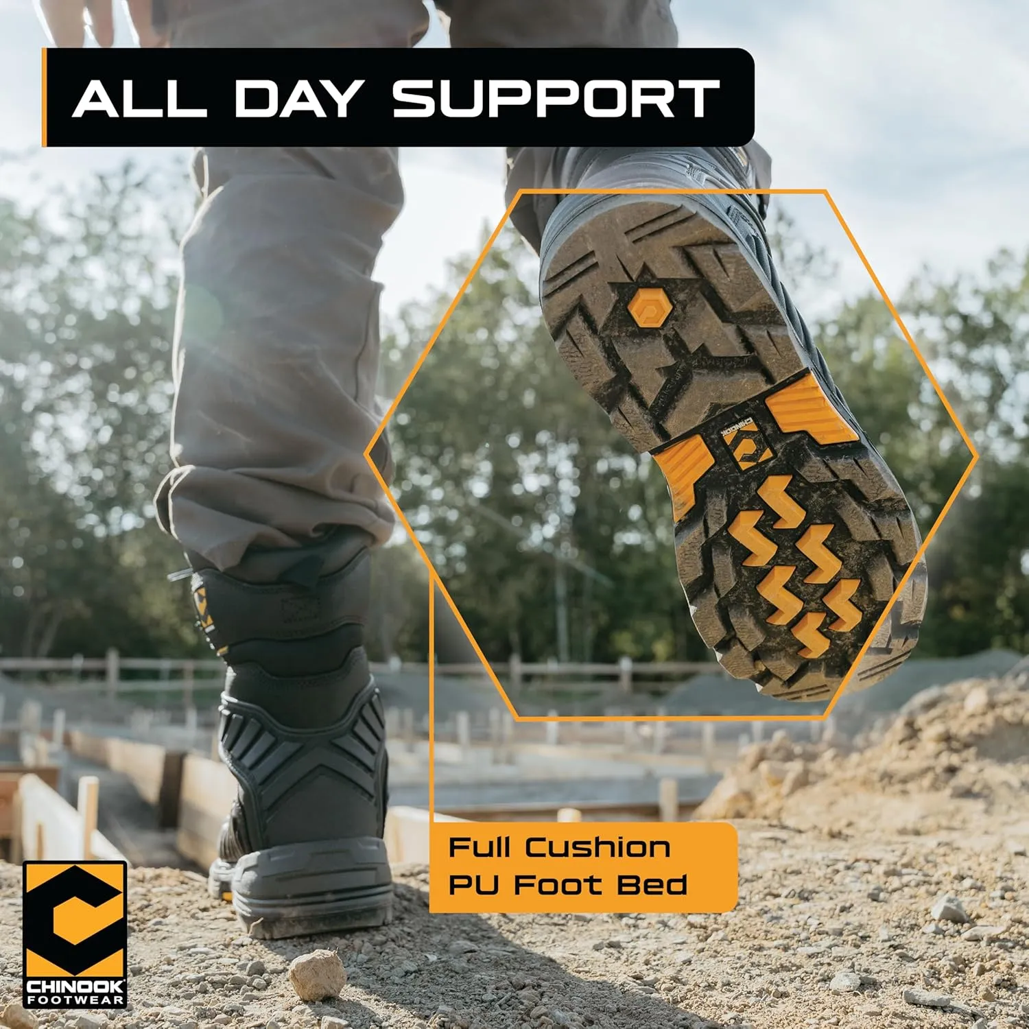 Chinook Footwear Scorpion 9" Composite Toe Industrial & Construction Waterproof Work Boots