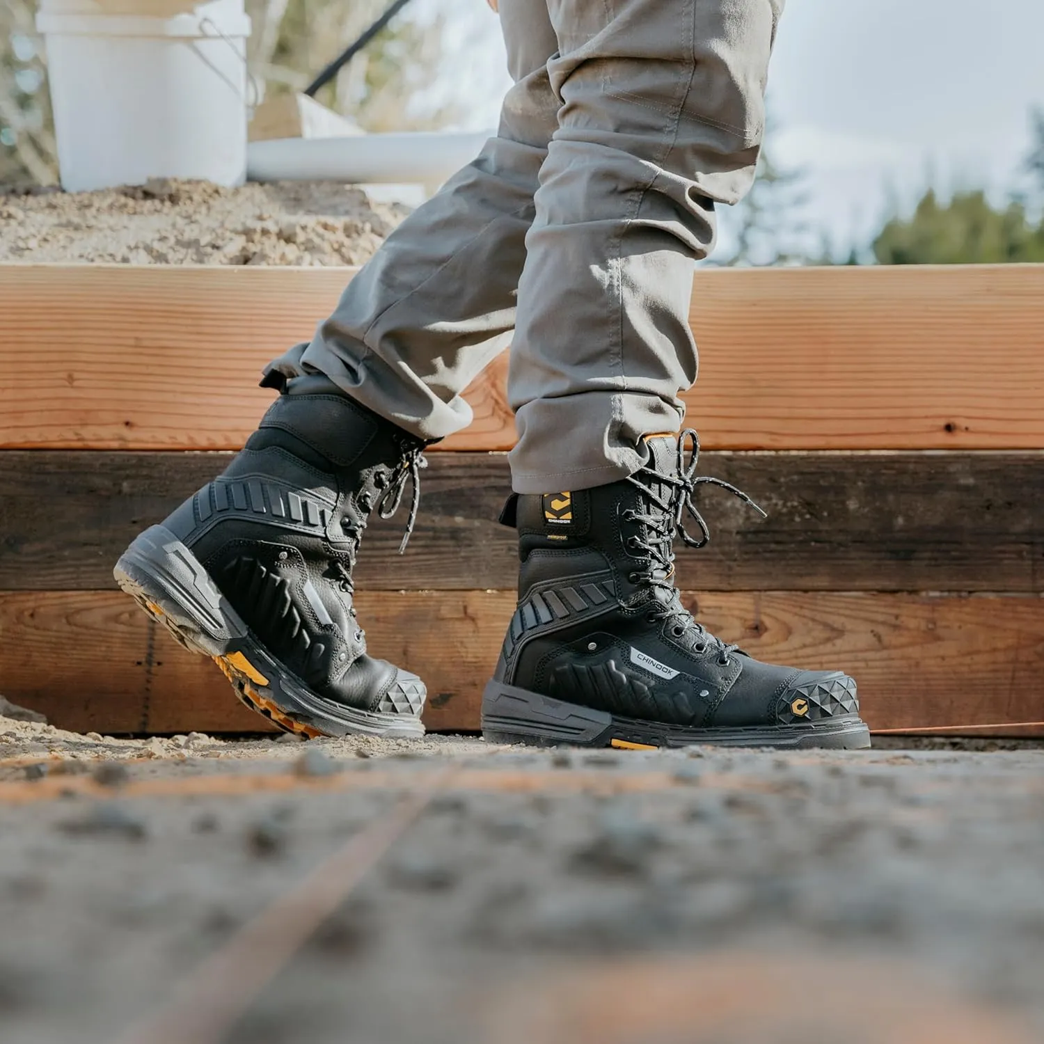 Chinook Footwear Scorpion 9" Composite Toe Industrial & Construction Waterproof Work Boots