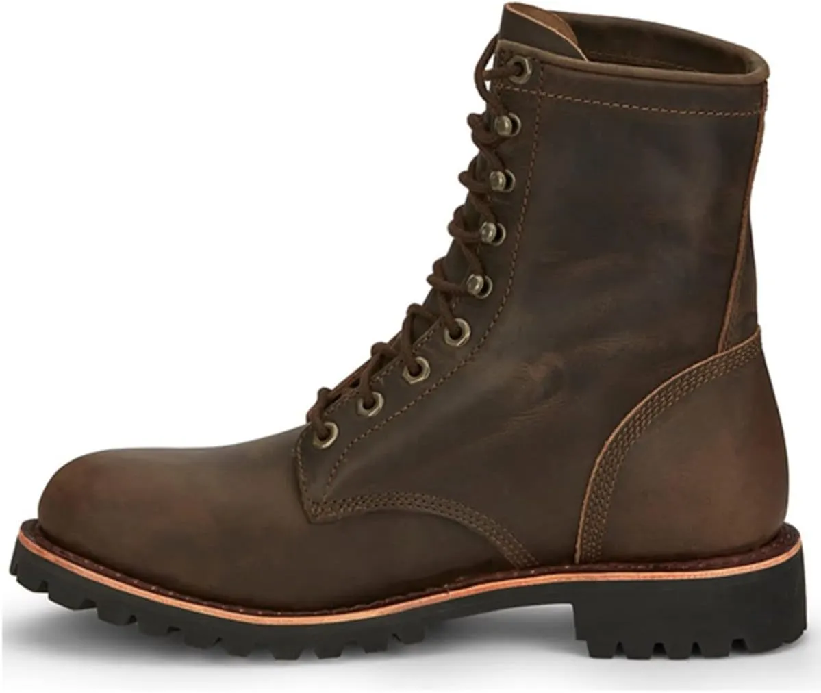 Chippewa Men's Classic 2.0 8" Leather Lace Up Work Boot - Soft Toe Lace Up Boot - Durable Vibram Sole
