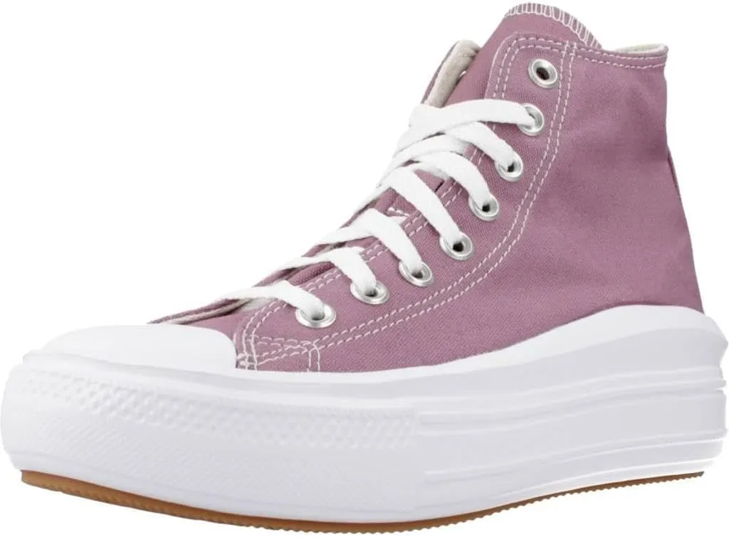 Converse Unisex Move High Canvas Sneaker - Lace up Closure Style - Dreamy Dahlia/White/Black 9