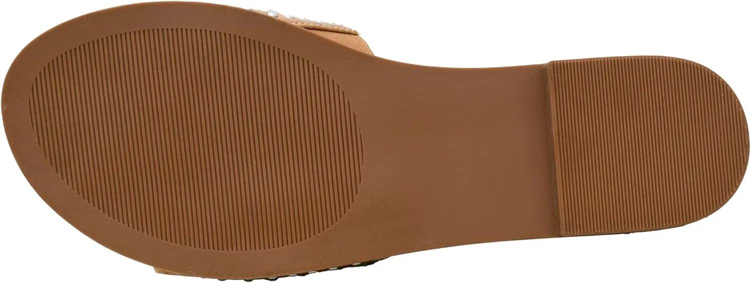 Corkys Footwear Hey Girl Womens Bail Money Sandal - Featuring a Studded Wide Strap With Elastic Gore, Metallic Rand Around the Bottom, and Cushioned Insoles