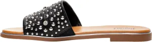Corkys Footwear Hey Girl Womens Bail Money Sandal - Featuring a Studded Wide Strap With Elastic Gore, Metallic Rand Around the Bottom, and Cushioned Insoles