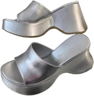 Corporate Goth Emo Shoes Office Business Causal Wedge Sandals Breathable Slip on Women Open Toe - Neutral Comfortable Walking Lightweight Running Tennis & Racquet Sport Standing All Day Beach Travel