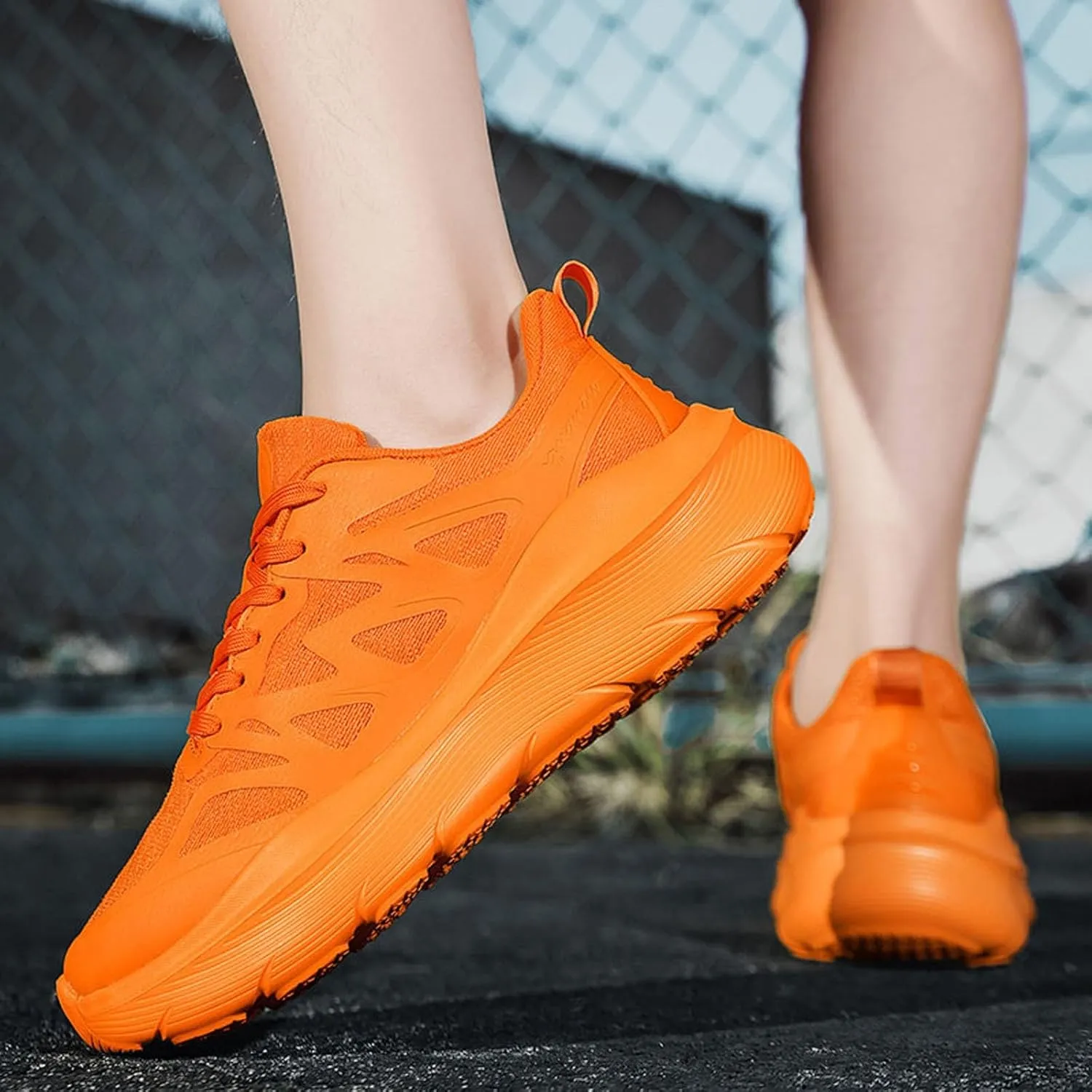 Couples Fashion Mesh Solid Color Breathable Sneakers Temperament Comfortable Running Shoes Sneaker Boots Men S