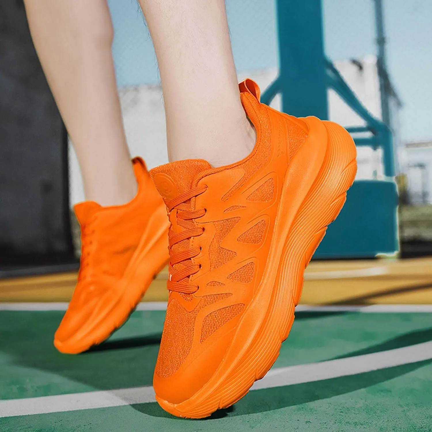 Couples Fashion Mesh Solid Color Breathable Sneakers Temperament Comfortable Running Shoes Sneaker Boots Men S