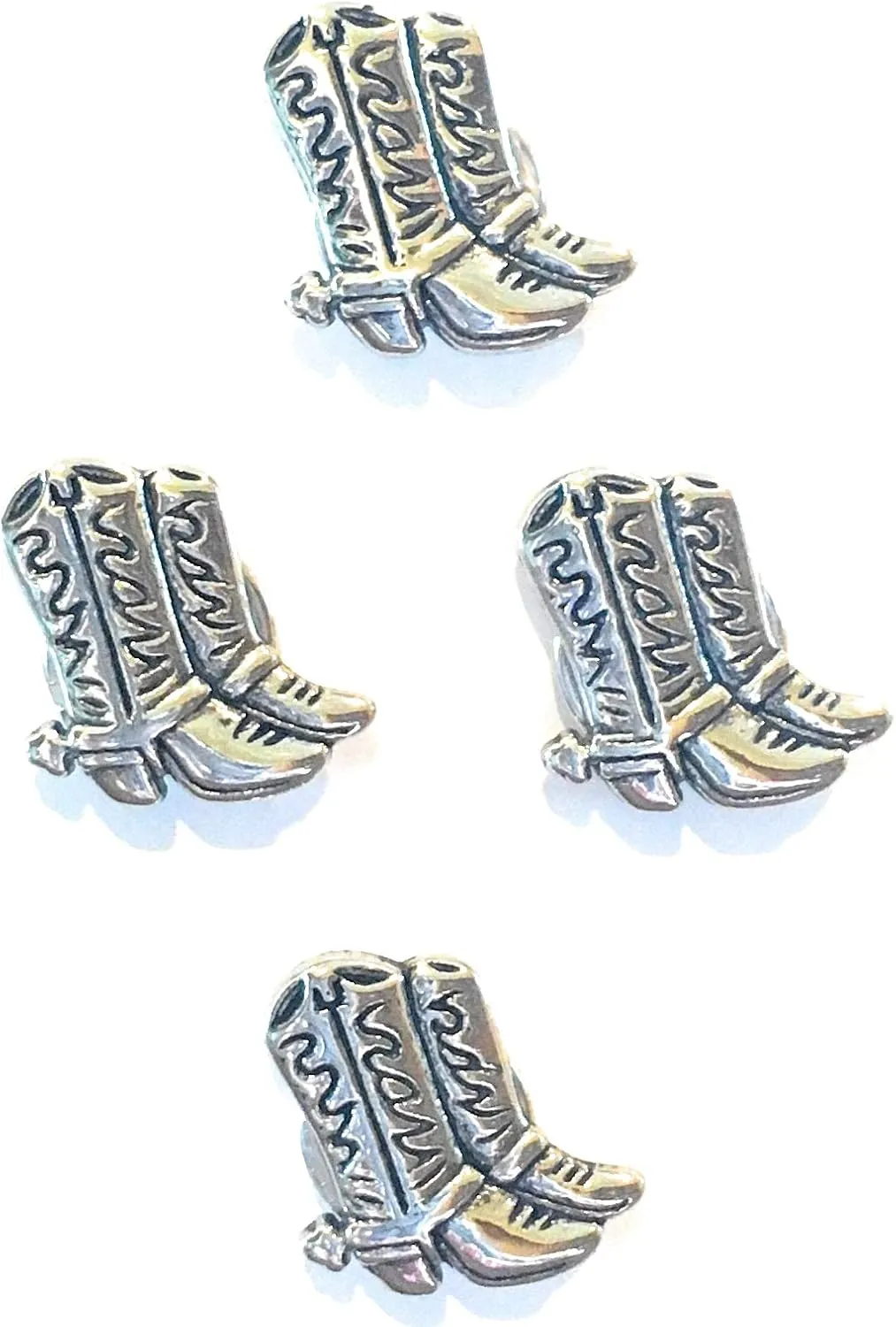 Cowboy Boot Magnetic Number pins Horse Show Number Magnet Holders Silver