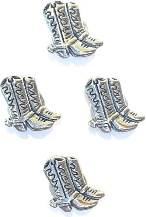 Cowboy Boot Magnetic Number pins Horse Show Number Magnet Holders Silver