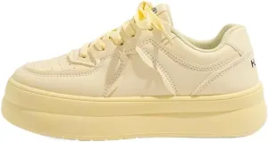 Cozy Cruiser Chunky Sneakers | Dual-Lacing Brown Comfort Sports Shoes | Breathable Cloud Thick Sole | Korean Preppy Campus Trendy OOTD for Girls & Women Students