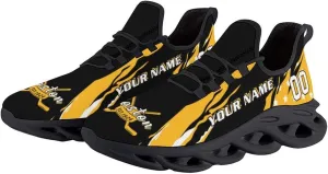 Custom Hockey Sneakers Personalized Breathable Fans Gifts Add Name & Number Workout Athletic Gym Slip-on Shoes for Men Women