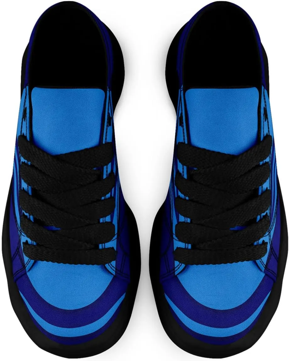 Custom Platform Sneakers for Men, Women's Personalized Chunky Canvas Shoes Thick Sole Trainers Fashion Streetwear