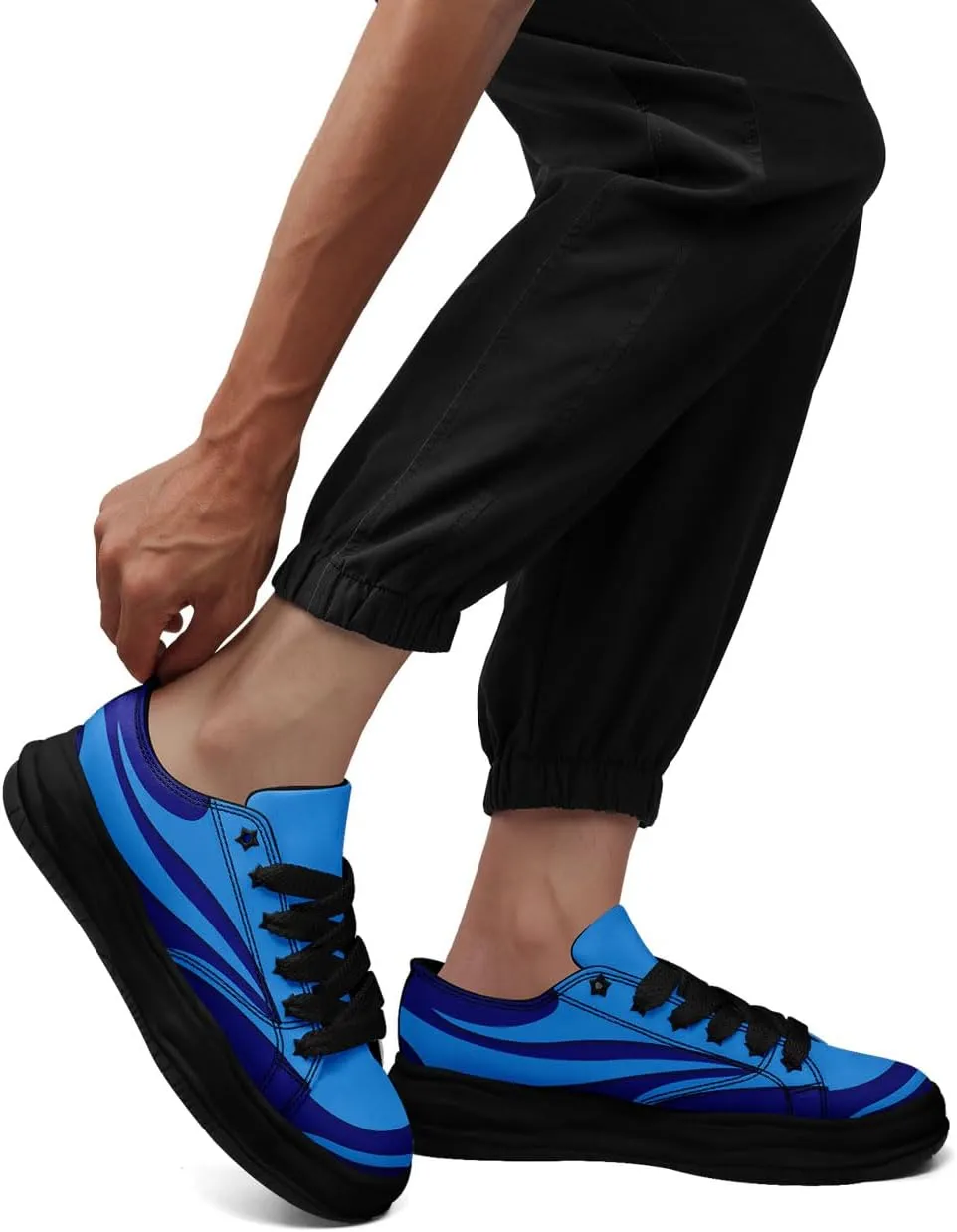Custom Platform Sneakers for Men, Women's Personalized Chunky Canvas Shoes Thick Sole Trainers Fashion Streetwear