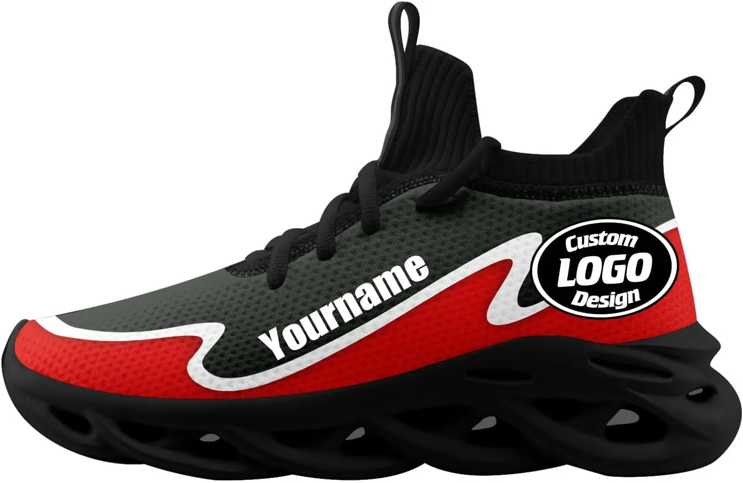 Custom Running Shoes Baseball Shoes Athletic Sneakers Breathable Workout Gym Slip-on Shoes Personalized Name Fan Gift