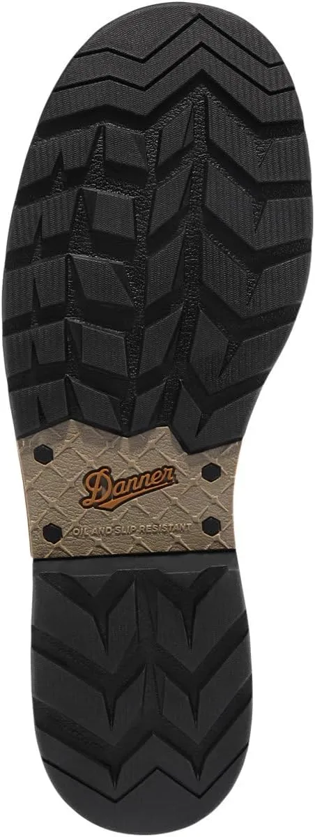 Danner 8” Steel Yard Steel Toe Work Boots for Men - Waterproof Full-Grain Leather with Dual-Density Footbed, Slip-Resistant Outsole, and EH Resistance