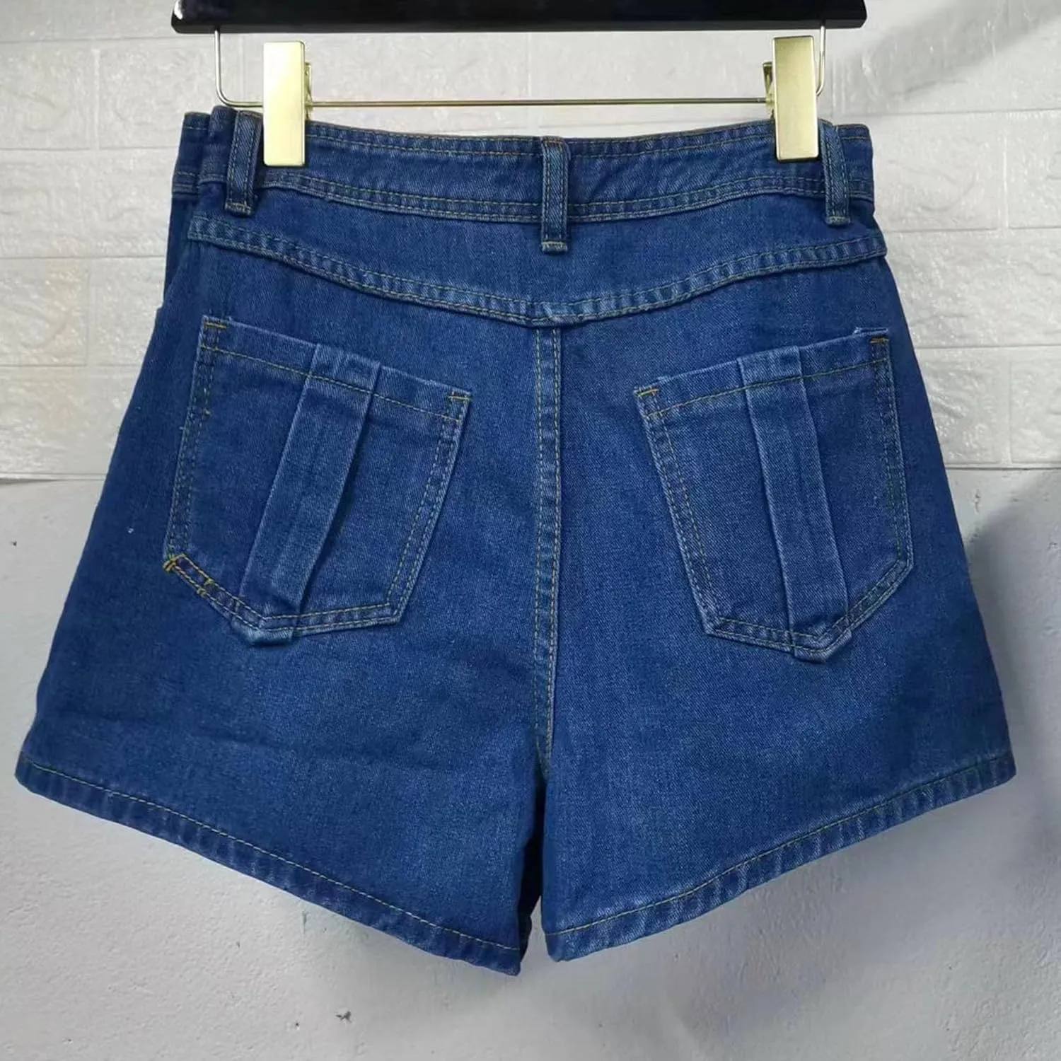 Denim Dress for Women High Waist A-Line Irregular Crossover Jeans Summer Wide Leg Trendy Denim Pants