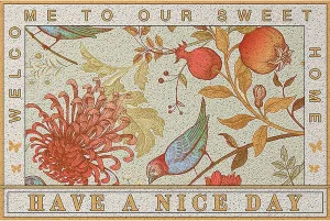 Doormat for Entrance Outdoors,Retro American Style Welcome Mat,Wear Resistant Dirt Resistant Floor mat for Entry Patio,Frontgate Doormat (M,35"x47")