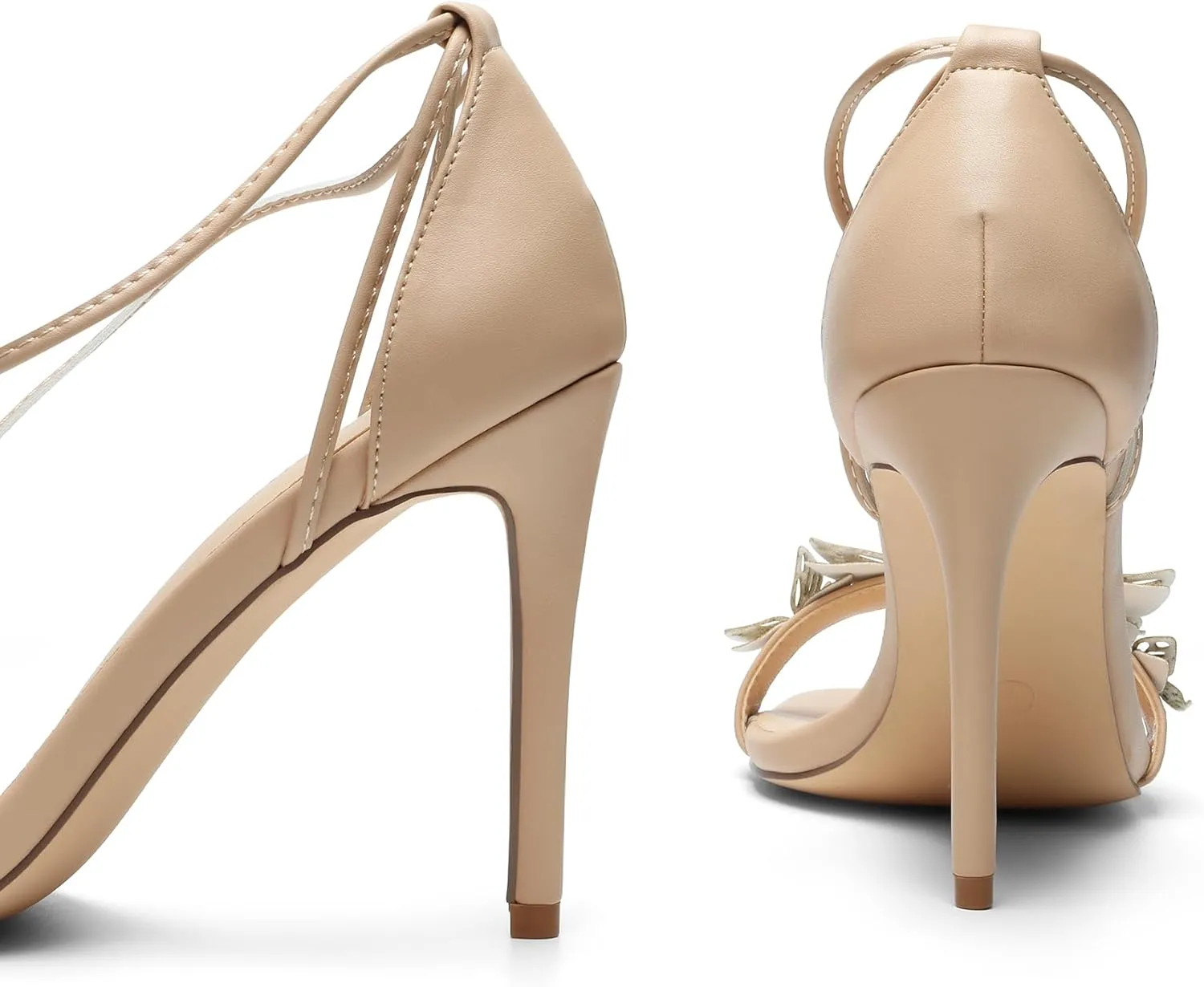 DREAM PAIRS Lace Up High Heels Stilletos Gladiator Open Square Toe Fashion Dressy Wedding Bridal Pumps Sandals