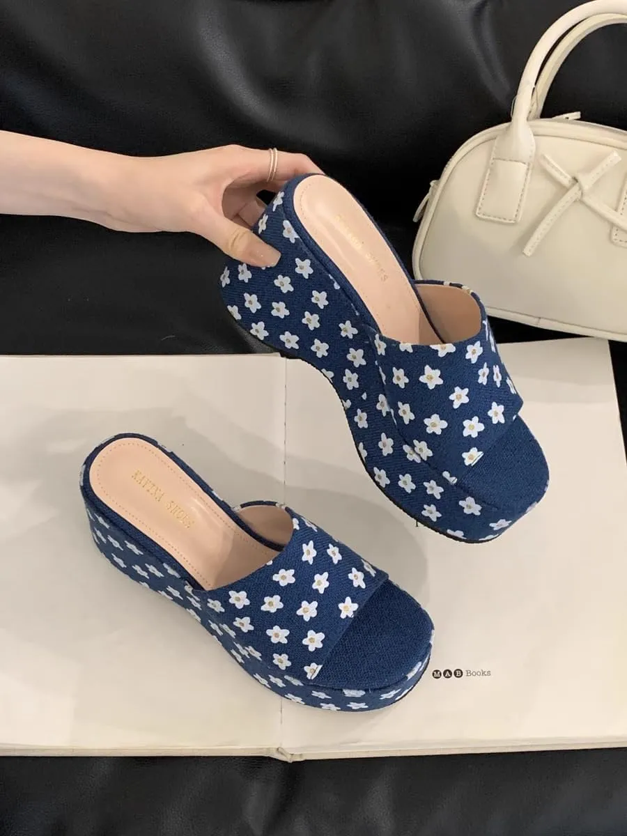 Emo Shoes Y2K Rave Grunge Wedge Sandals Retro Chunky Cruise Shoes for Women Preppy Teen Girls - Non Slip Kawaii Cute Casual Comfortable Walking Lightweight Birthday Gifts Beach Travel Back To School