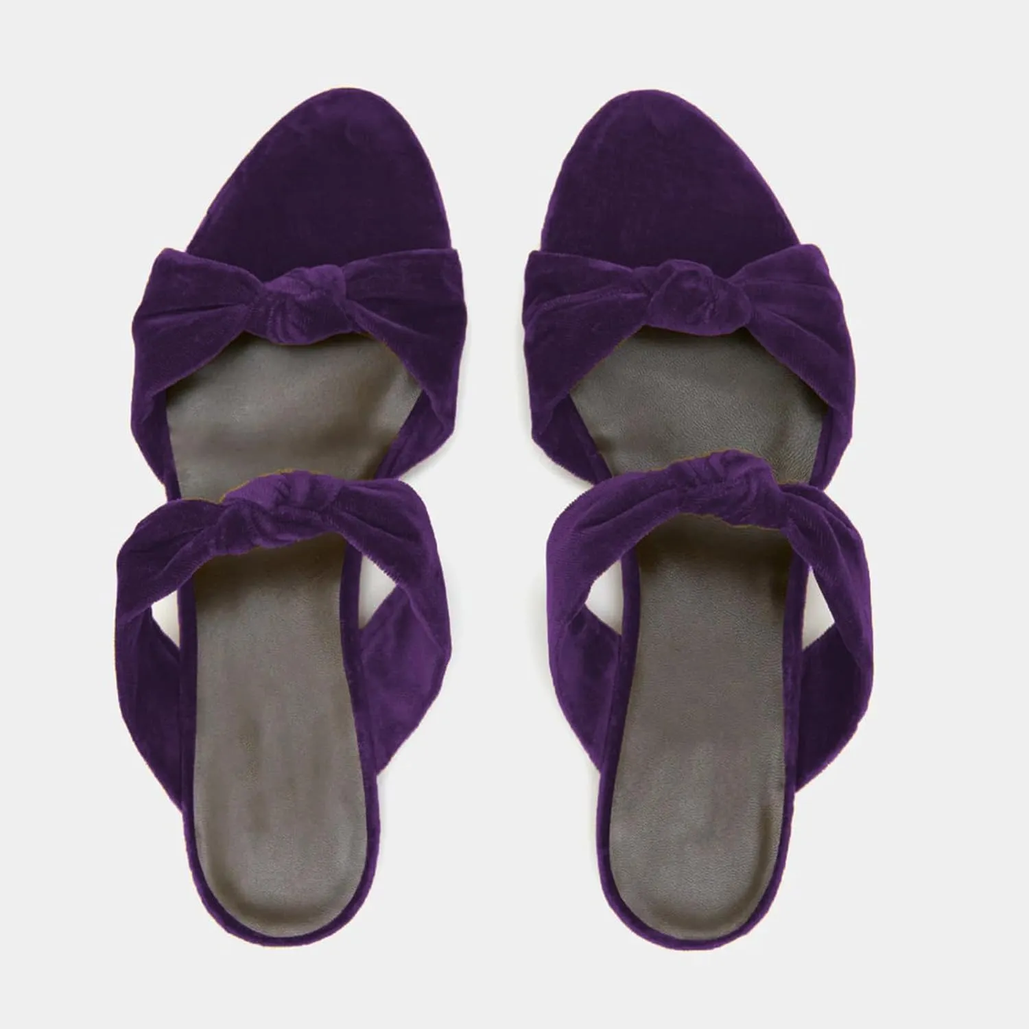 Exquisite Women's Satin Knot Detail Slide On Sandals for Effortless and Elegant Style