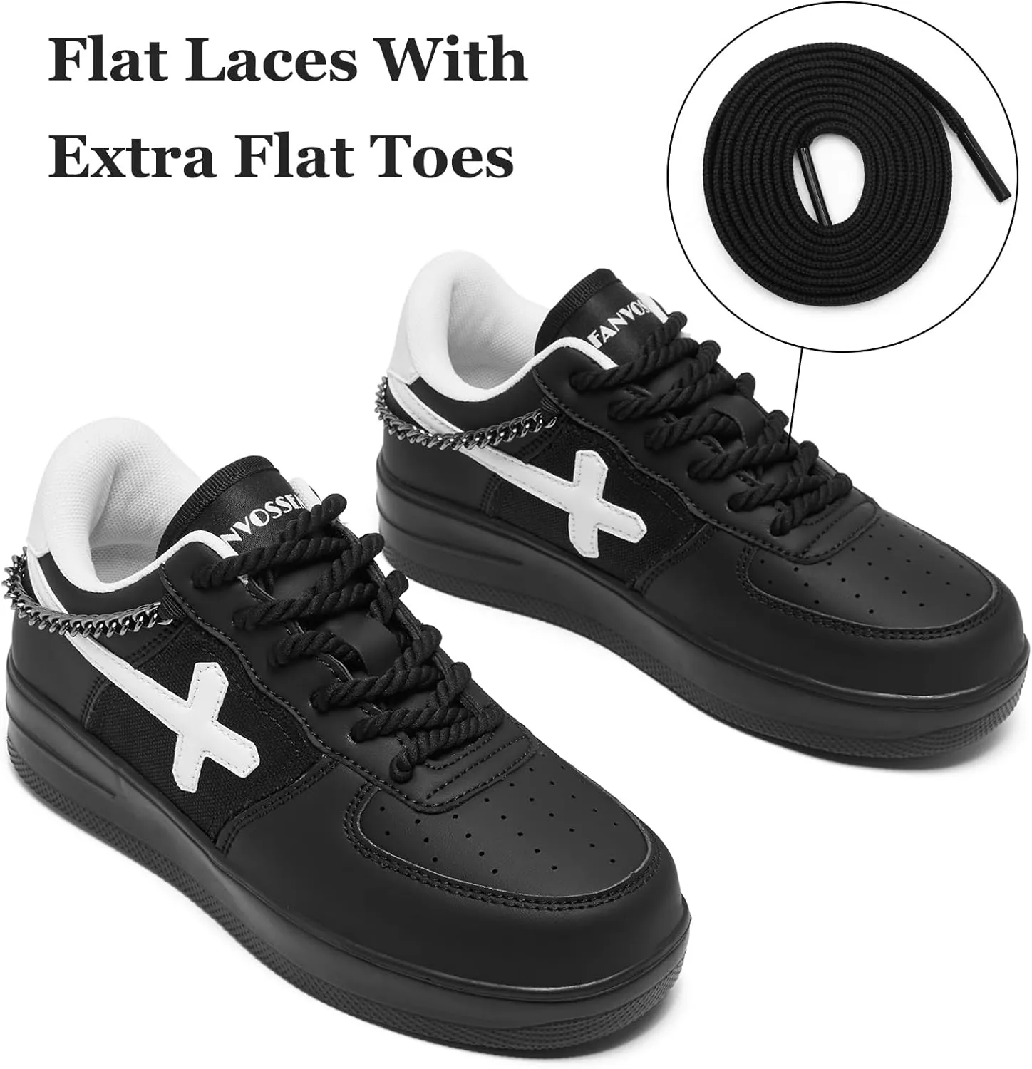 FANVOSSEM Chunky Platform Sneakers for Women，Women's Comfy Sparkly Dad Shoes Lace-Up Casual Walking & Sport Work Sneaker