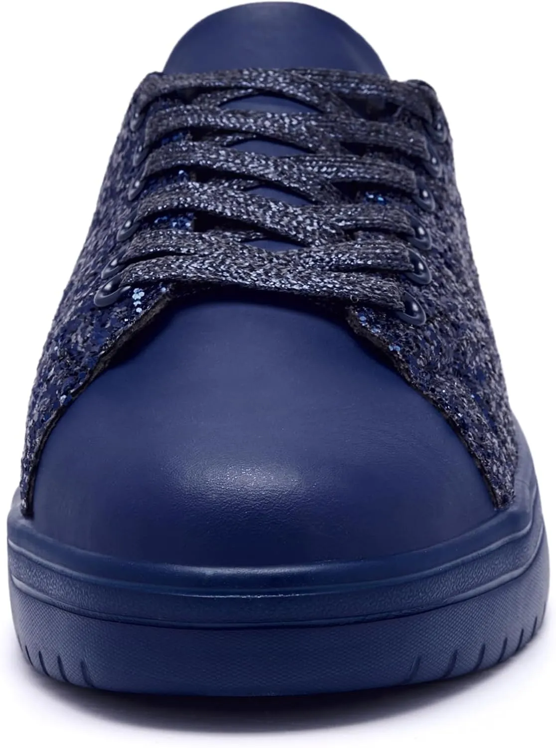 FANVOSSEM Chunky Platform Sneakers for Women，Women's Comfy Sparkly Dad Shoes Lace-Up Casual Walking & Sport Work Sneaker