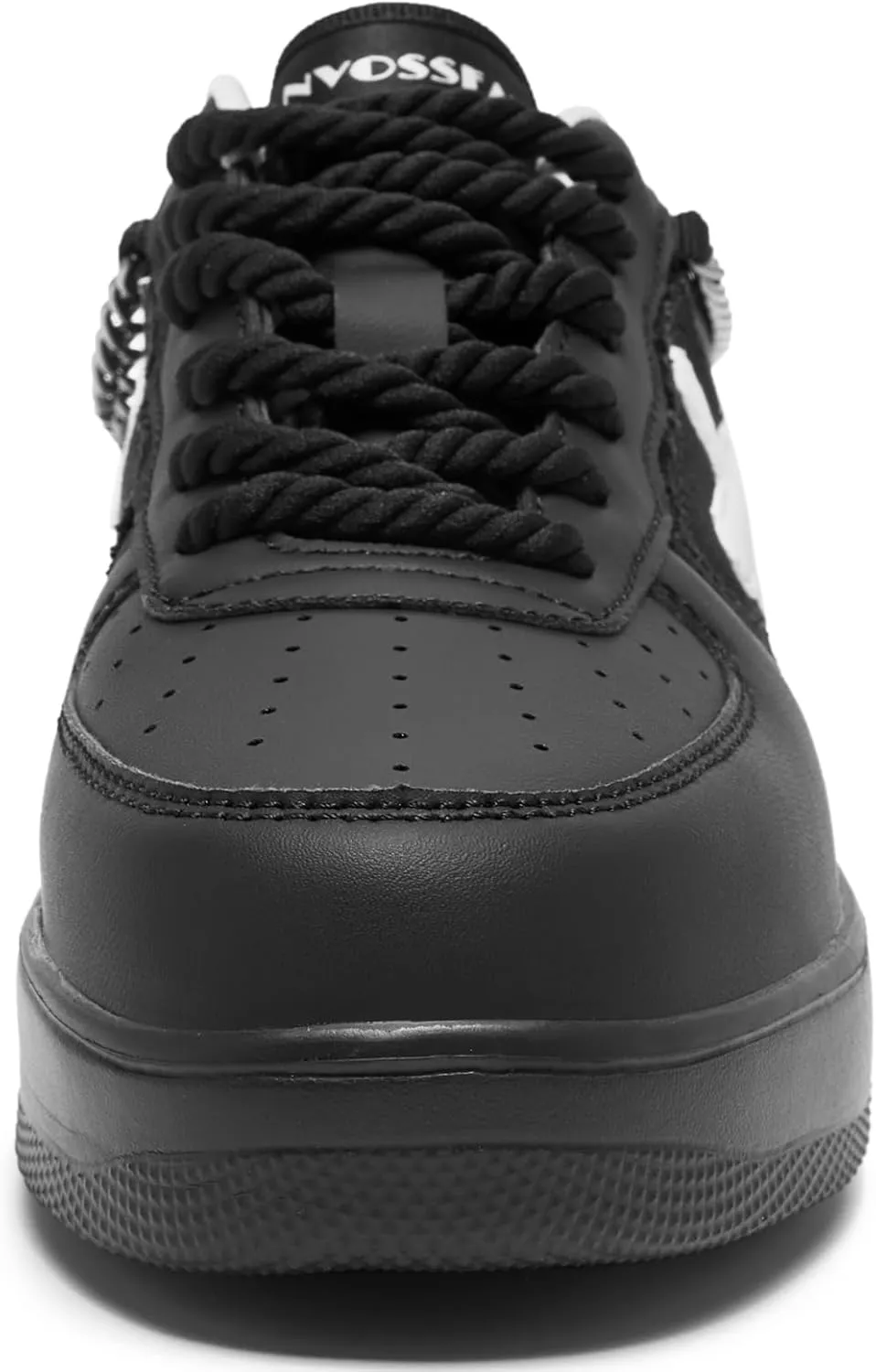 FANVOSSEM Chunky Platform Sneakers for Women，Women's Comfy Sparkly Dad Shoes Lace-Up Casual Walking & Sport Work Sneaker