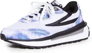 Fila Women's Renno Tie Dye Sneakers, White/Cobalt Blue/Storm Blue, 7 Medium US