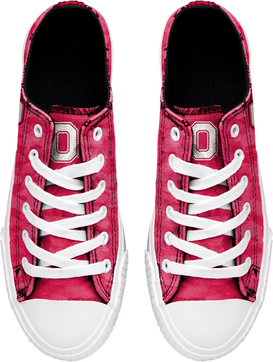 FOCO womens Ncaa College Team Logo Fashion Low Top Canvas Sneakers Shoes