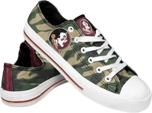 FOCO Women's NCAA College Team Logo Fashion Low Top Canvas Sneakers Shoes