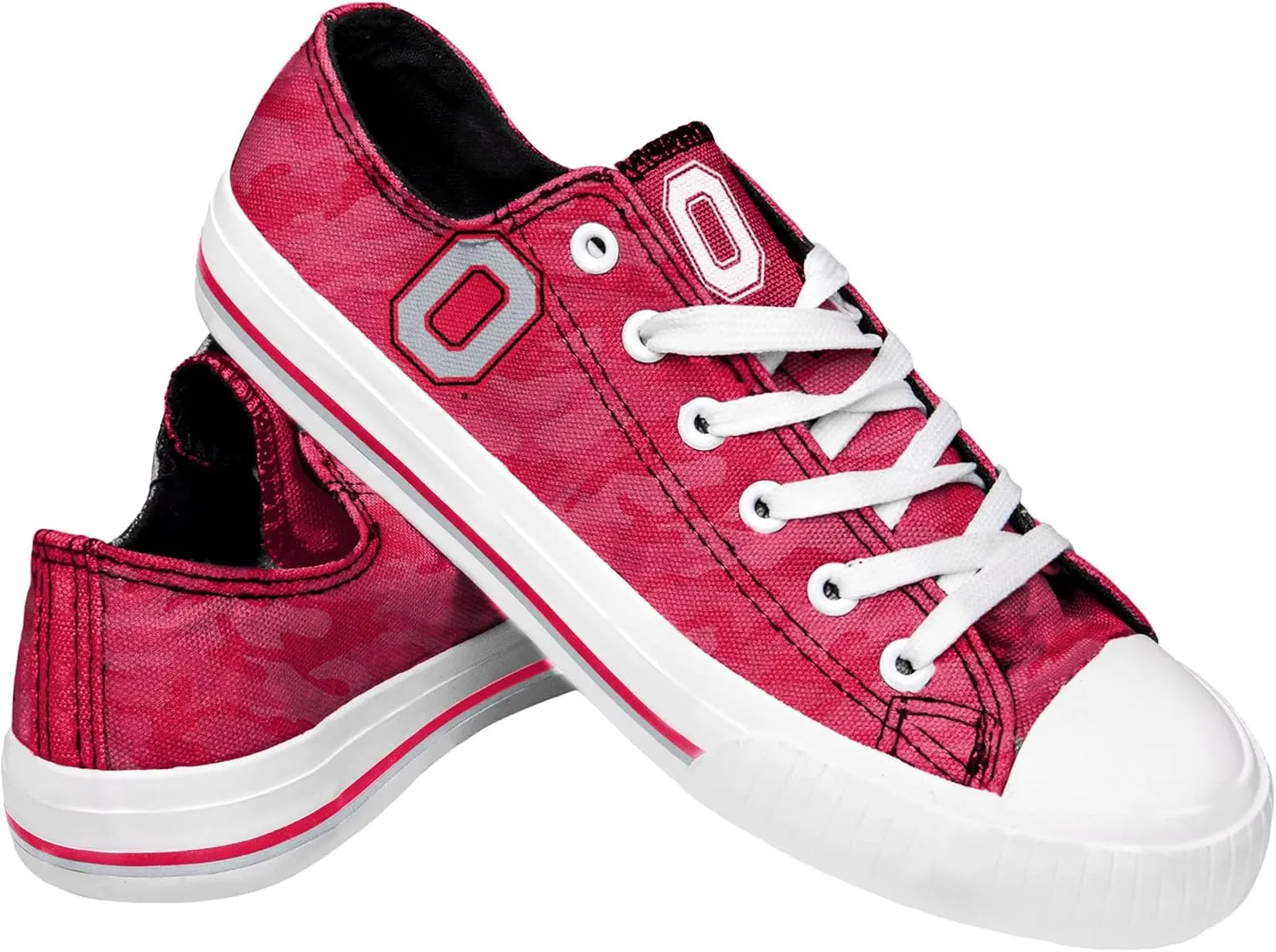 FOCO womens Ncaa College Team Logo Fashion Low Top Canvas Sneakers Shoes