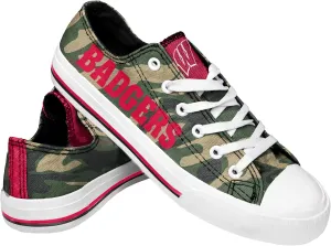 FOCO womens Ncaa College Team Logo Fashion Low Top Canvas Sneakers Shoes